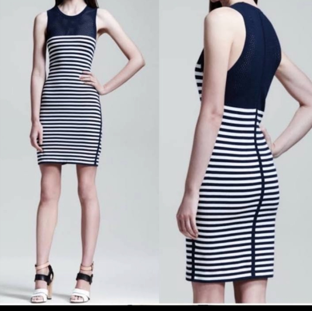 Rag & Bone Navy & White Giselle Sleeveless Dress
